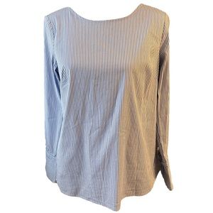 Talbots Striped Long-sleeved Blouse NWOT